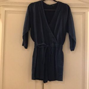 Madewell Navy Long Sleeve Romper/Jumpsuit